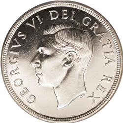 George VI Dollar 1948, KM46, MS62 PCGS, a bright and at 