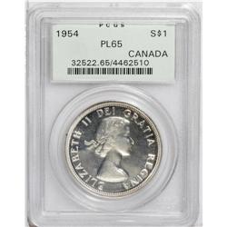 Elizabeth II Dollar 1954, KM54, Prooflike 65 PCGS. Bril 