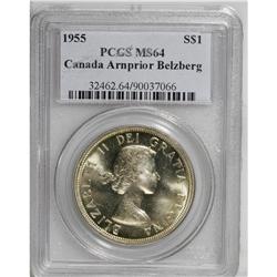 Elizabeth II Dollar 1955 Arnprior, Ex: Belzberg Collect 