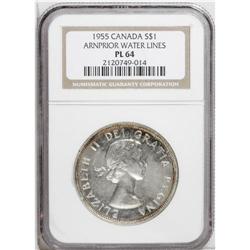 Elizabeth II Dollar 1955 Arnprior, KM54, PL64 NGC. Nice 