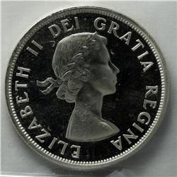 Elizabeth II Dollar 1956, KM54, PL65 Heavy Cameo ICCS. 