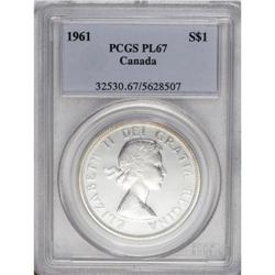 Elizabeth II Dollar 1961, KM54, Prooflike 67 PCGS, alth 