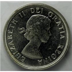 Elizabeth II Dollar 1964 Missing Dot, KM58, Prooflike 6 