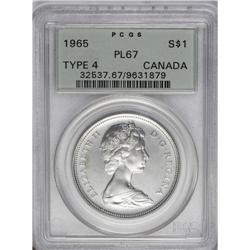 Elizabeth II Dollar 1965 Type 4, KM64.1, Prooflike 67 P 