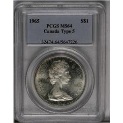 Elizabeth II Dollar 1965 Type 5, KM64.1, MS64 PCGS. 