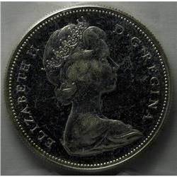 Elizabeth II Dollar 1967 Diving Goose, KM70, MS64 ICCS, 