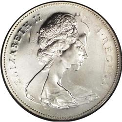 Elizabeth II Dollar 1967 - Two Mint Errors, KM70, two d 