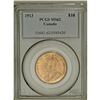 Image 3 : George V gold 10 Dollars 1913, KM27, MS62 PCGS, a fully 