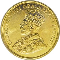 George V gold 10 Dollars 1913, Ex: Belzberg Collection,