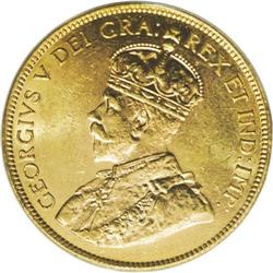 George V gold 10 Dollars 1914, KM27, MS62 PCGS, full mi