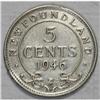 Image 2 : Newfoundland George VI 5 Cents 1946C, KM19a, nice XF, o 