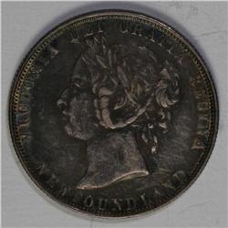 Newfoundland Victoria 50 Cents - Triad, KM6, 1870, tone