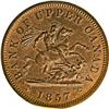 Image 1 : Bank of Upper Canada Penny Token 1857, BR-719, CH-PC6D, 