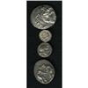 Image 1 : Lot of four miscellaneous Greek silver coins. Includes: 