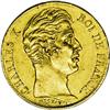 Charles X gold 20 Francs 1825-W, KM726.4, lustrous AU, 