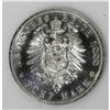 Image 4 : Prussia. Wilhelm II 5 Mark 1888-A, KM513, UNC, polished 