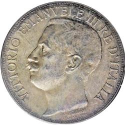 Kingdom. Vittorio Emanuele III 5 Lire 1911, KM53, 50th 