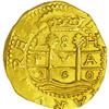 Image 1 : Carlos II gold cob 8 Escudos 1700-H, KM26, castles in t 