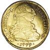 Image 1 : Carlos III gold 8 Escudos 1779-MJ, KM82.1, VF-XF with s 