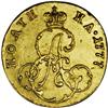 Image 2 : Catherine II gold Poltina 1777, Bit-116, F-136, XF-AU w 