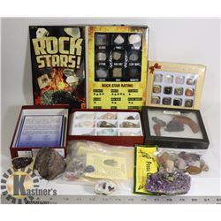 A LOT OF PRECIOUS STONES, MINERALS