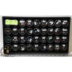 TRAY OF GEMSTONES ~ RUBY, EMERALD, CITRINE,