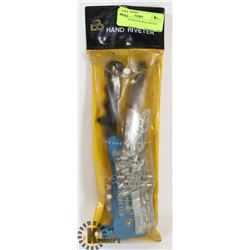 HAND POP RIVETER WITH RIVETS