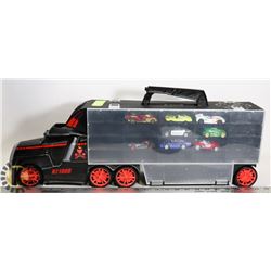 FAST LANE TRUCK CARRY CASE WITH 16 VEHICLES INCLUDED
