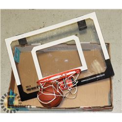 MINI OVER DOOR BASKETBALL  HOOP AND BALL