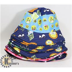 LOT OF 11 NEW DOUBLE SIDED KIDS HATS