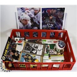 COCA-COLA CRATE WITH ALL SPORTS COLLECTIBLES INCL