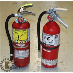 LOT OF 2 X 5LBS  CHARGED FIRE EXTINGUISHERS