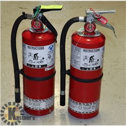LOT OF 2 X 5LBS  CHARGED FIRE EXTINGUISHERS