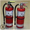Image 1 : LOT OF 2 X 5LBS  CHARGED FIRE EXTINGUISHERS