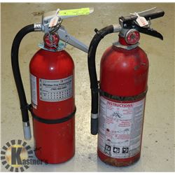 LOT OF 2 X 5LBS  CHARGED FIRE EXTINGUISHERS
