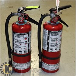 LOT OF 2 X 5LBS  CHARGED FIRE EXTINGUISHERS