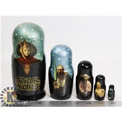 5PC STAR WARS NESTING DOLL SET MADE IN RUSSIA