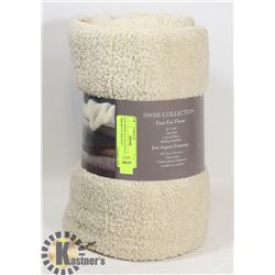 NEW SWISS COLLECTION FAUX FUR THROWS ULTRA SOFT