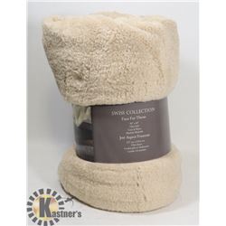 NEW SWISS COLLECTION FAUX FUR THROWS ULTRA SOFT