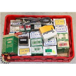 LARGE FLAT OF VINTAGE SCREWS