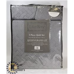 NEW URBAN HOME 3PC QUEEN SIZE QUILT SET