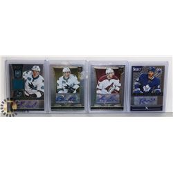 LOT OF 4 SIGNATURE ROOKIE CARDS ALL ARE LTD NUMBER
