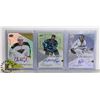 Image 1 : LOT OF 3 LTD NUMBERED & SIGNED ROOKIE CARDS FROM