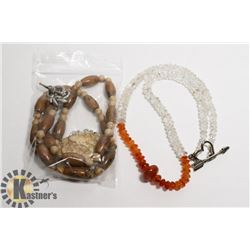 PICTURE JASPER NECKLACE PLUS CARNELIAN QUARTZ