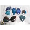 Image 1 : 8PCS OF BLUE GEMSTONE PENDANTS