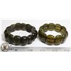 Image 1 : AGATE STRETCH  AND LABRADORITE STRETCH BRACELET