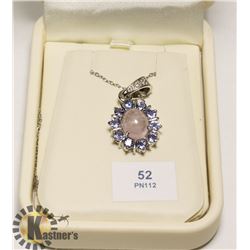 SILVER TANZANITE NECKLACE