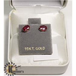 10K GOLD RUBY EARRINGS