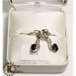 SILVER SAPPHIRE EARRINGS