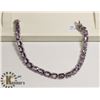 Image 1 : SILVER AMETHYST BRACELET (7.5" LONG)